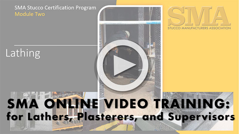 SMA stucco certification program - online video training